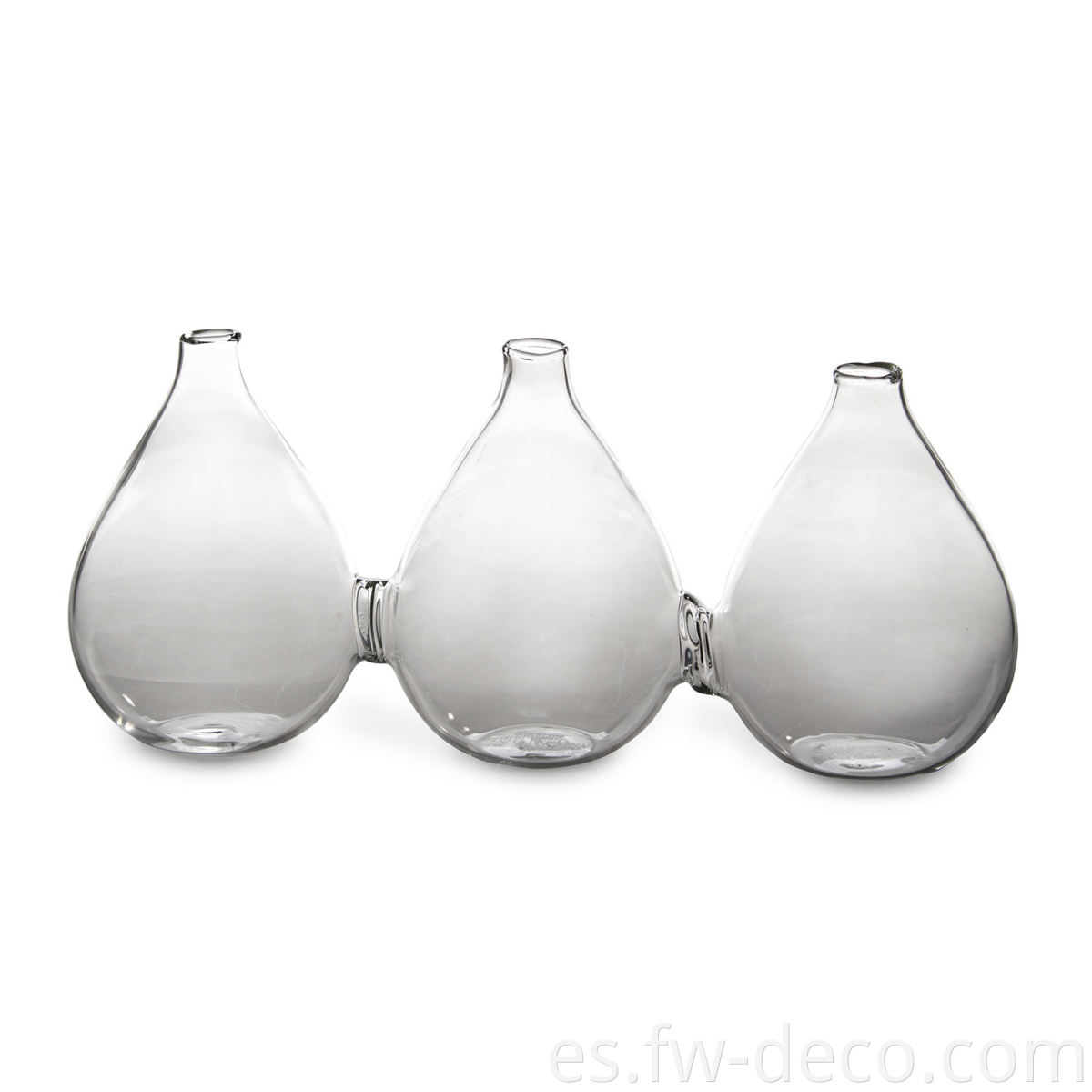 clear teardrops glass vase